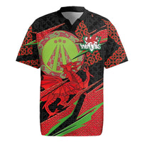 Welsh Celtic-Awen Rugby Jersey Wales Y Ddraig Goch with Celtic Knot Sporty - Wonder Print Shop