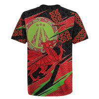 Welsh Celtic-Awen Rugby Jersey Wales Y Ddraig Goch with Celtic Knot Sporty - Wonder Print Shop