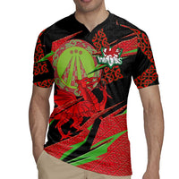 Welsh Celtic-Awen Rugby Jersey Wales Y Ddraig Goch with Celtic Knot Sporty - Wonder Print Shop