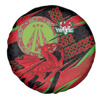 Welsh Celtic-Awen Spare Tire Cover Wales Y Ddraig Goch with Celtic Knot Sporty - Wonder Print Shop