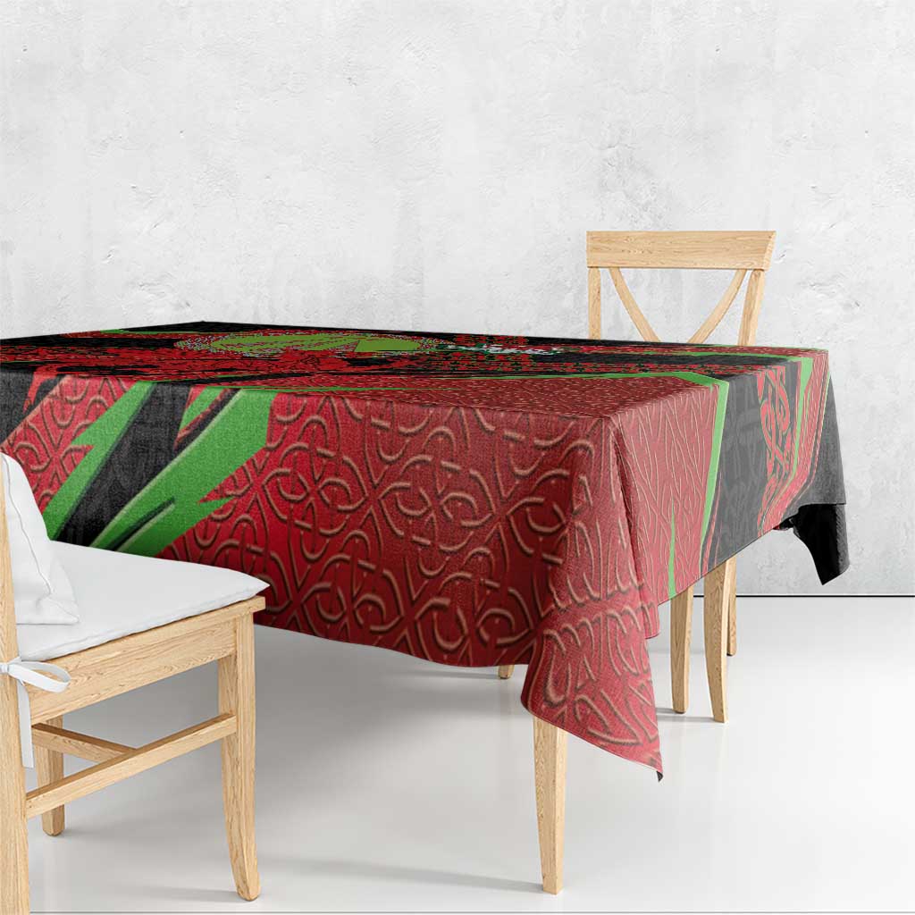 Welsh Celtic-Awen Tablecloth Wales Y Ddraig Goch with Celtic Knot Sporty - Wonder Print Shop