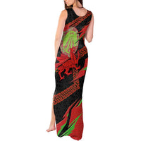 Welsh Celtic-Awen Tank Maxi Dress Wales Y Ddraig Goch with Celtic Knot Sporty - Wonder Print Shop