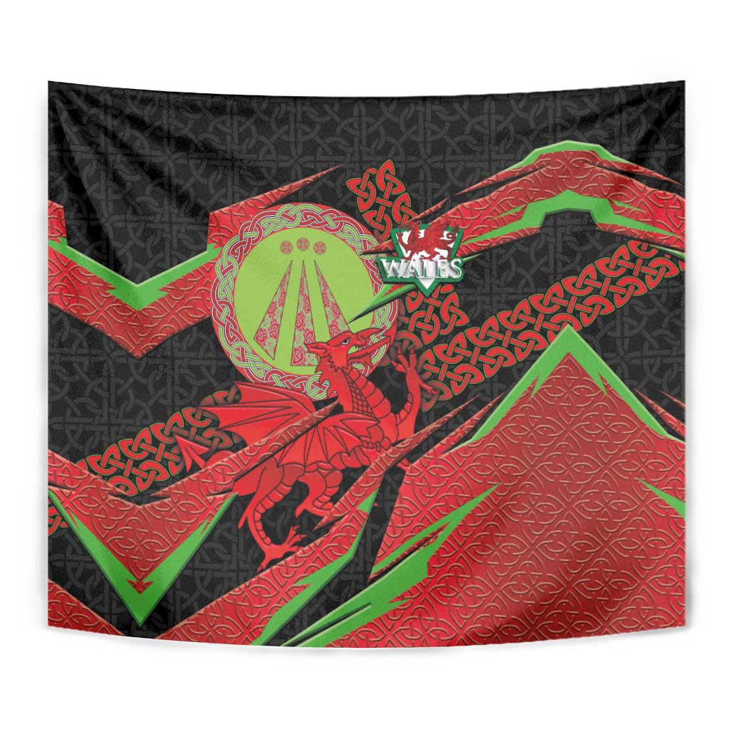 Welsh Celtic-Awen Tapestry Wales Y Ddraig Goch with Celtic Knot Sporty - Wonder Print Shop
