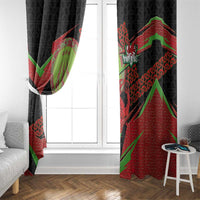 Welsh Celtic-Awen Window Curtain Wales Y Ddraig Goch with Celtic Knot Sporty - Wonder Print Shop
