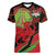 Welsh Celtic-Awen Women V-Neck T-Shirt Wales Y Ddraig Goch with Celtic Knot Sporty - Wonder Print Shop