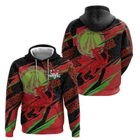 Welsh Celtic-Awen Zip Hoodie Wales Y Ddraig Goch with Celtic Knot Sporty - Wonder Print Shop