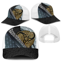 Brittany Triskele Celtic Baseball Net Cap Silver and Gold Sporty Style - Wonder Print Shop