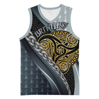 Brittany Triskele Celtic Basketball Jersey Silver and Gold Sporty Style - Wonder Print Shop