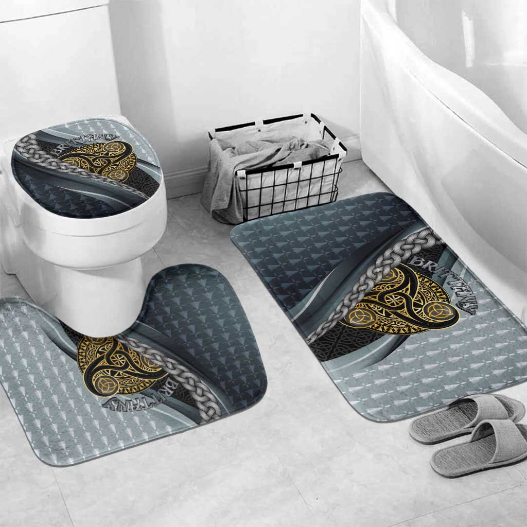 Brittany Triskele Celtic Bathroom Set Silver and Gold Sporty Style - Wonder Print Shop