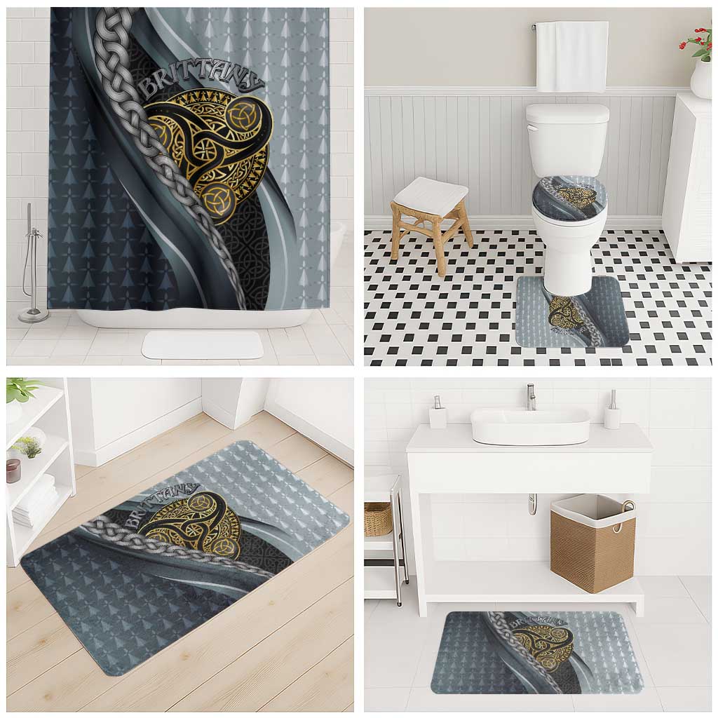 Brittany Triskele Celtic Bathroom Set Silver and Gold Sporty Style - Wonder Print Shop