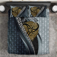 Brittany Triskele Celtic Bedding Set Silver and Gold Sporty Style - Wonder Print Shop