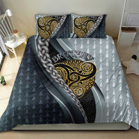 Brittany Triskele Celtic Bedding Set Silver and Gold Sporty Style - Wonder Print Shop