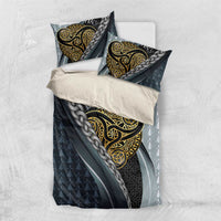 Brittany Triskele Celtic Bedding Set Silver and Gold Sporty Style - Wonder Print Shop