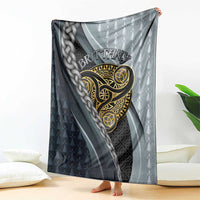 Brittany Triskele Celtic Blanket Silver and Gold Sporty Style - Wonder Print Shop