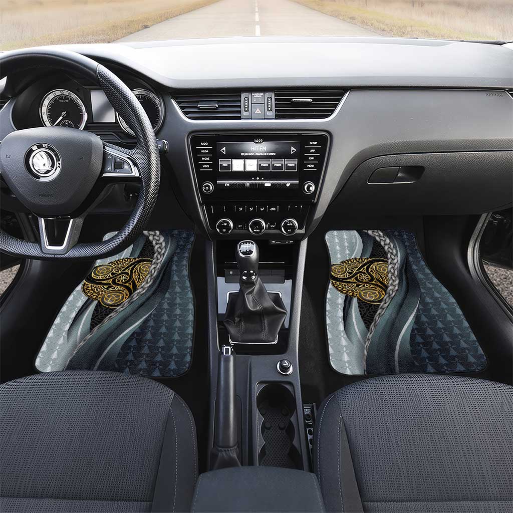 Brittany Triskele Celtic Car Mats Silver and Gold Sporty Style - Wonder Print Shop