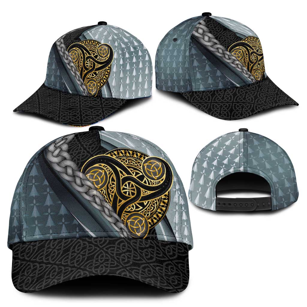 Brittany Triskele Celtic Classic Cap Silver and Gold Sporty Style - Wonder Print Shop