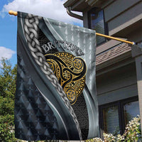 Brittany Triskele Celtic Garden Flag Silver and Gold Sporty Style - Wonder Print Shop