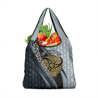 Brittany Triskele Celtic Grocery Bag Silver and Gold Sporty Style - Wonder Print Shop