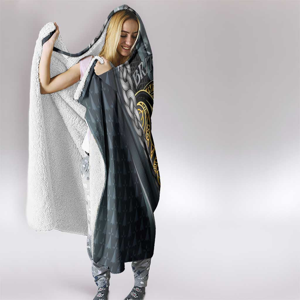 Brittany Triskele Celtic Hooded Blanket Silver and Gold Sporty Style - Wonder Print Shop