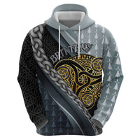 Brittany Triskele Celtic Hoodie Silver and Gold Sporty Style - Wonder Print Shop