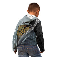 Brittany Triskele Celtic Kid Hoodie Silver and Gold Sporty Style - Wonder Print Shop