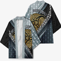 Brittany Triskele Celtic Kimono Silver and Gold Sporty Style - Wonder Print Shop