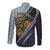 Brittany Triskele Celtic Long Sleeve Button Shirt Silver and Gold Sporty Style - Wonder Print Shop