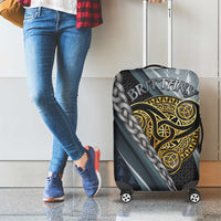 Brittany Triskele Celtic Luggage Cover Silver and Gold Sporty Style - Wonder Print Shop