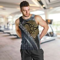 Brittany Triskele Celtic Men Tank Top Silver and Gold Sporty Style - Wonder Print Shop