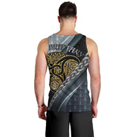 Brittany Triskele Celtic Men Tank Top Silver and Gold Sporty Style - Wonder Print Shop