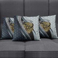 Brittany Triskele Celtic Pillow Cover Silver and Gold Sporty Style - Wonder Print Shop