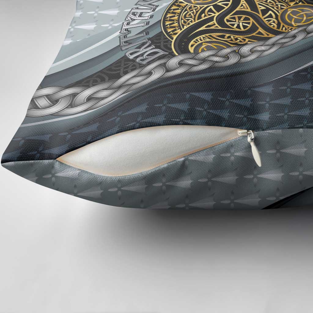 Brittany Triskele Celtic Pillow Cover Silver and Gold Sporty Style - Wonder Print Shop