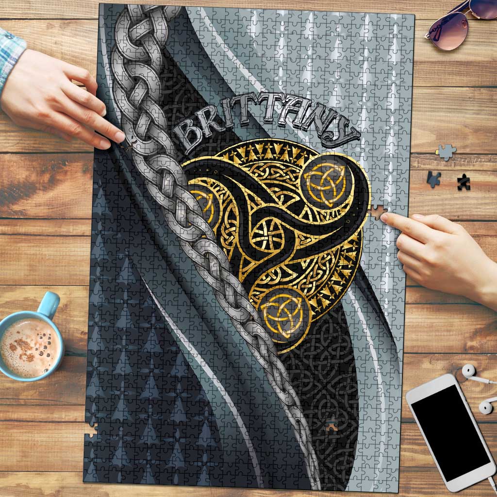 Brittany Triskele Celtic Puzzle Silver and Gold Sporty Style - Wonder Print Shop