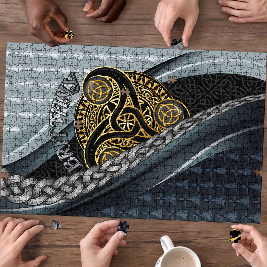Brittany Triskele Celtic Puzzle Silver and Gold Sporty Style - Wonder Print Shop
