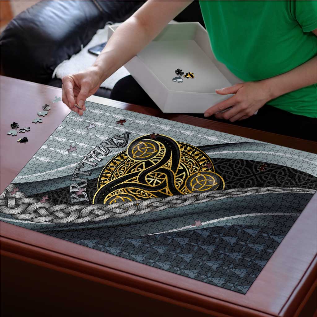 Brittany Triskele Celtic Puzzle Silver and Gold Sporty Style - Wonder Print Shop