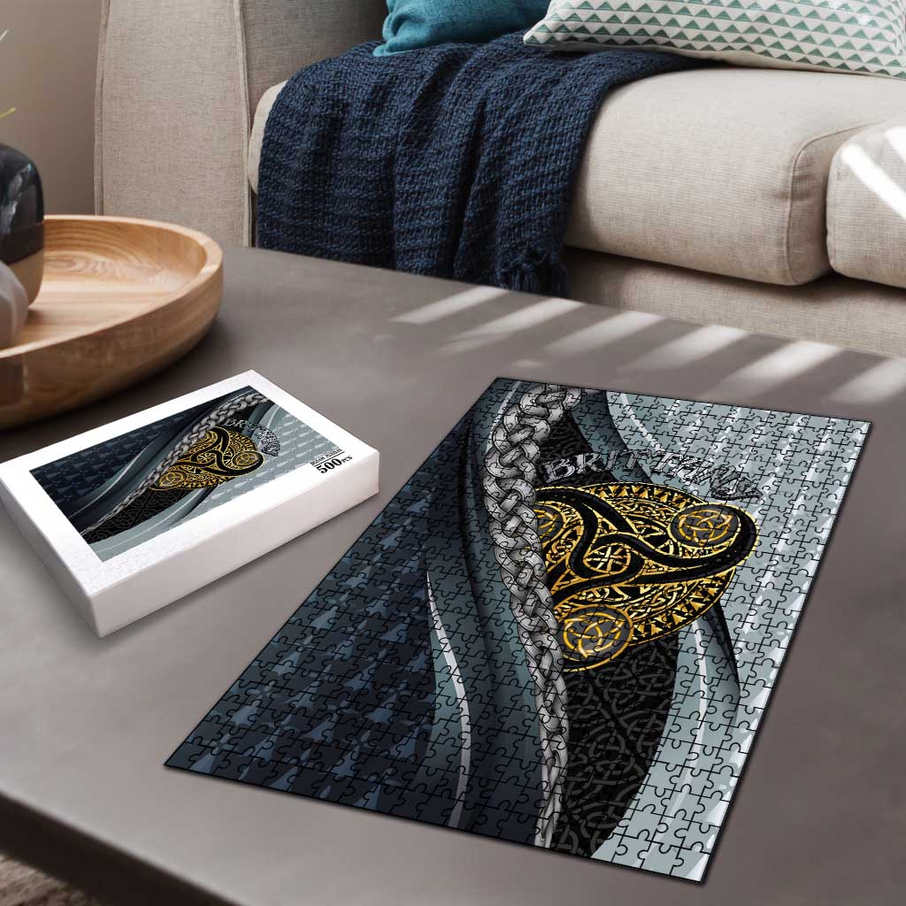 Brittany Triskele Celtic Puzzle Silver and Gold Sporty Style - Wonder Print Shop