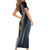Brittany Triskele Celtic Short Sleeve Bodycon Dress Silver and Gold Sporty Style - Wonder Print Shop