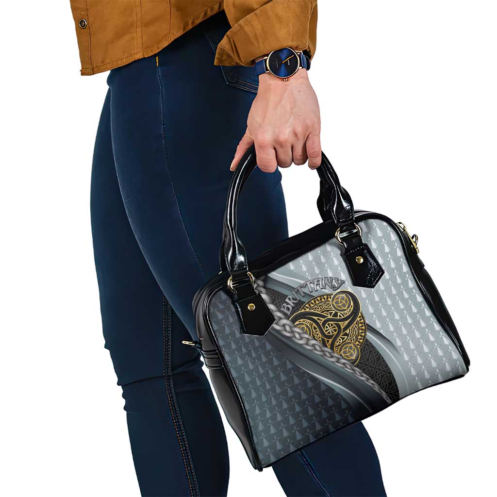 Brittany Triskele Celtic Shoulder Handbag Silver and Gold Sporty Style - Wonder Print Shop