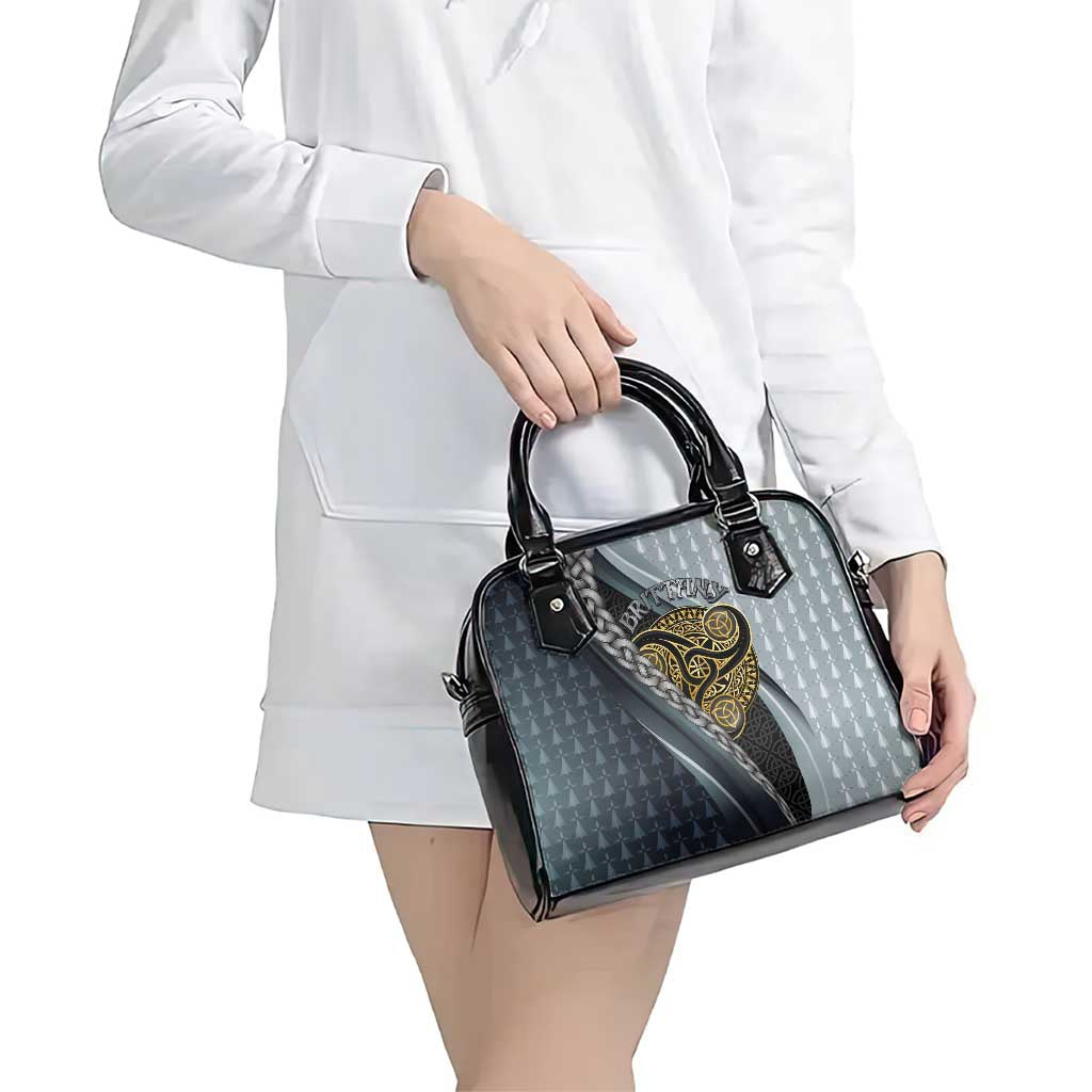 Brittany Triskele Celtic Shoulder Handbag Silver and Gold Sporty Style - Wonder Print Shop