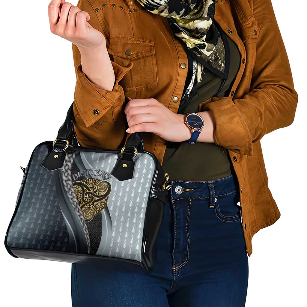 Brittany Triskele Celtic Shoulder Handbag Silver and Gold Sporty Style - Wonder Print Shop