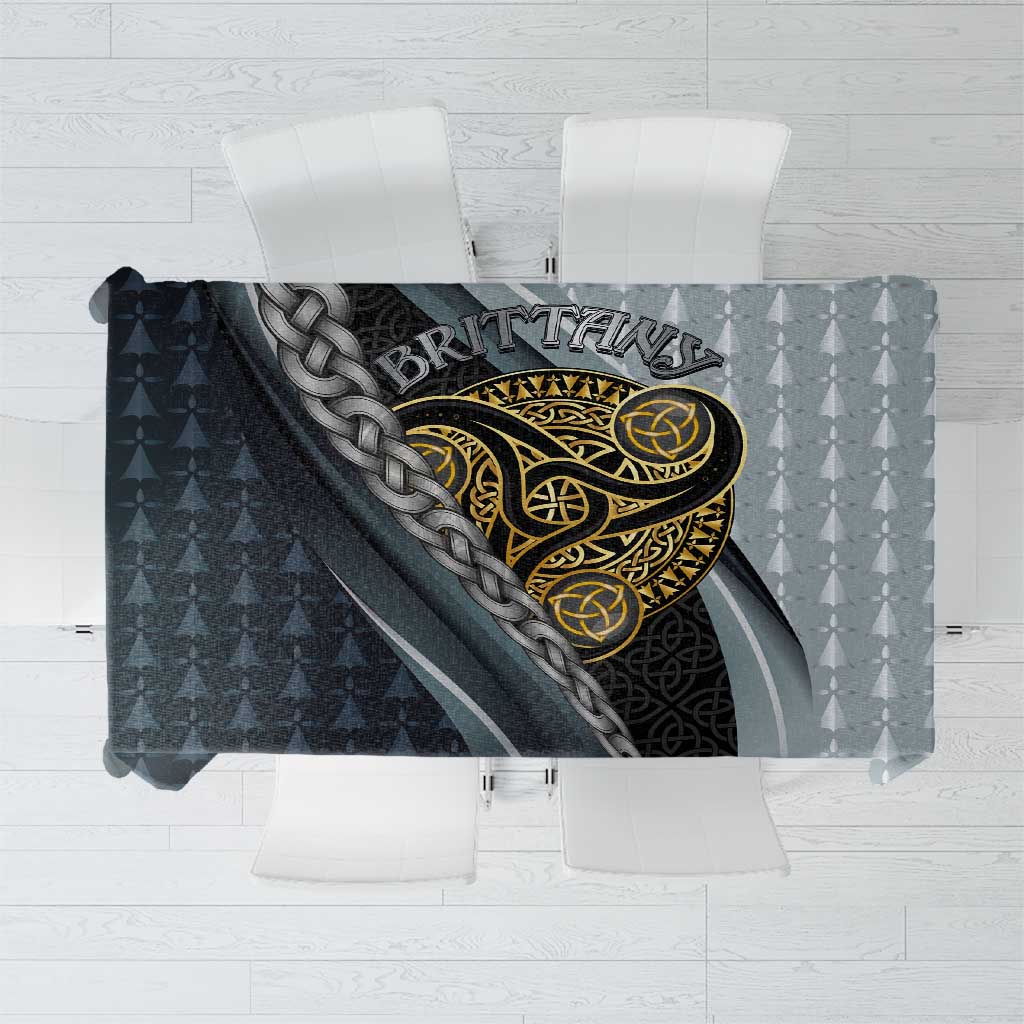 Brittany Triskele Celtic Tablecloth Silver and Gold Sporty Style - Wonder Print Shop
