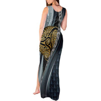 Brittany Triskele Celtic Tank Maxi Dress Silver and Gold Sporty Style - Wonder Print Shop