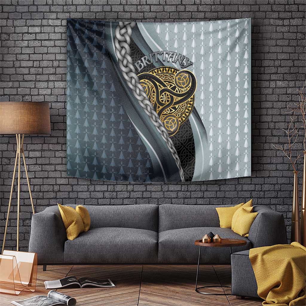 Brittany Triskele Celtic Tapestry Silver and Gold Sporty Style - Wonder Print Shop