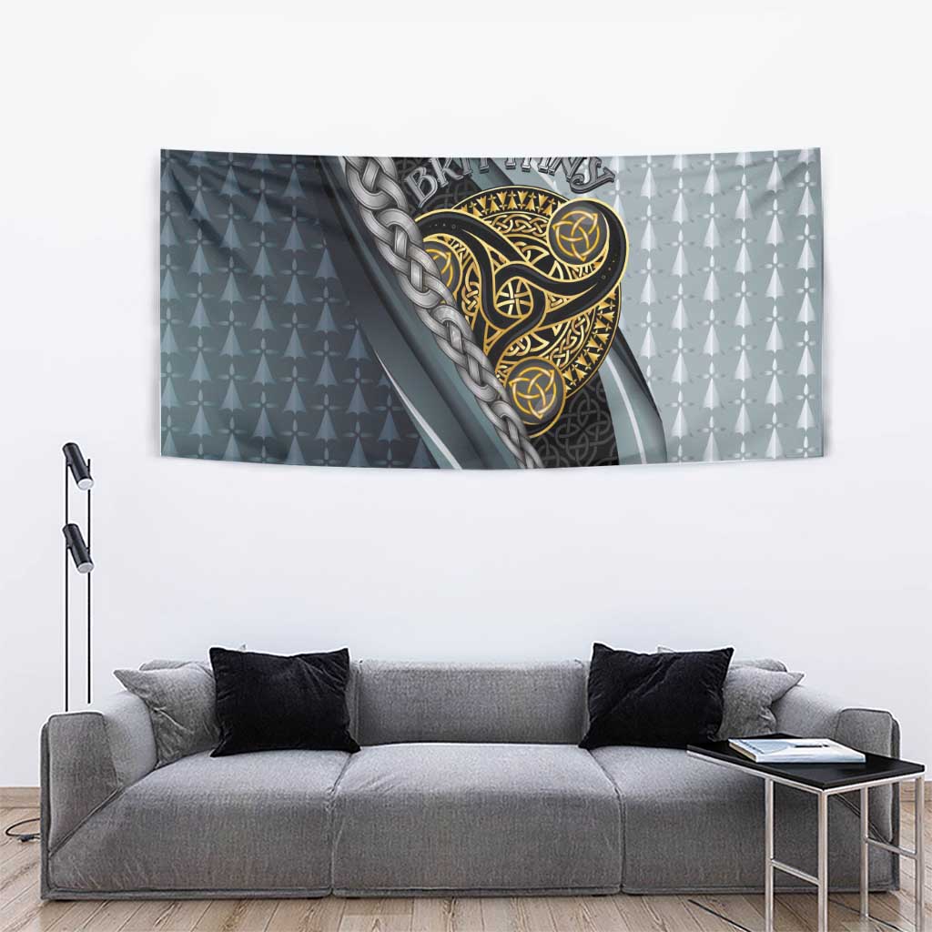 Brittany Triskele Celtic Tapestry Silver and Gold Sporty Style - Wonder Print Shop