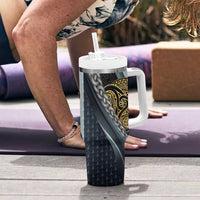 Brittany Triskele Celtic Tumbler With Handle Silver and Gold Sporty Style - Wonder Print Shop