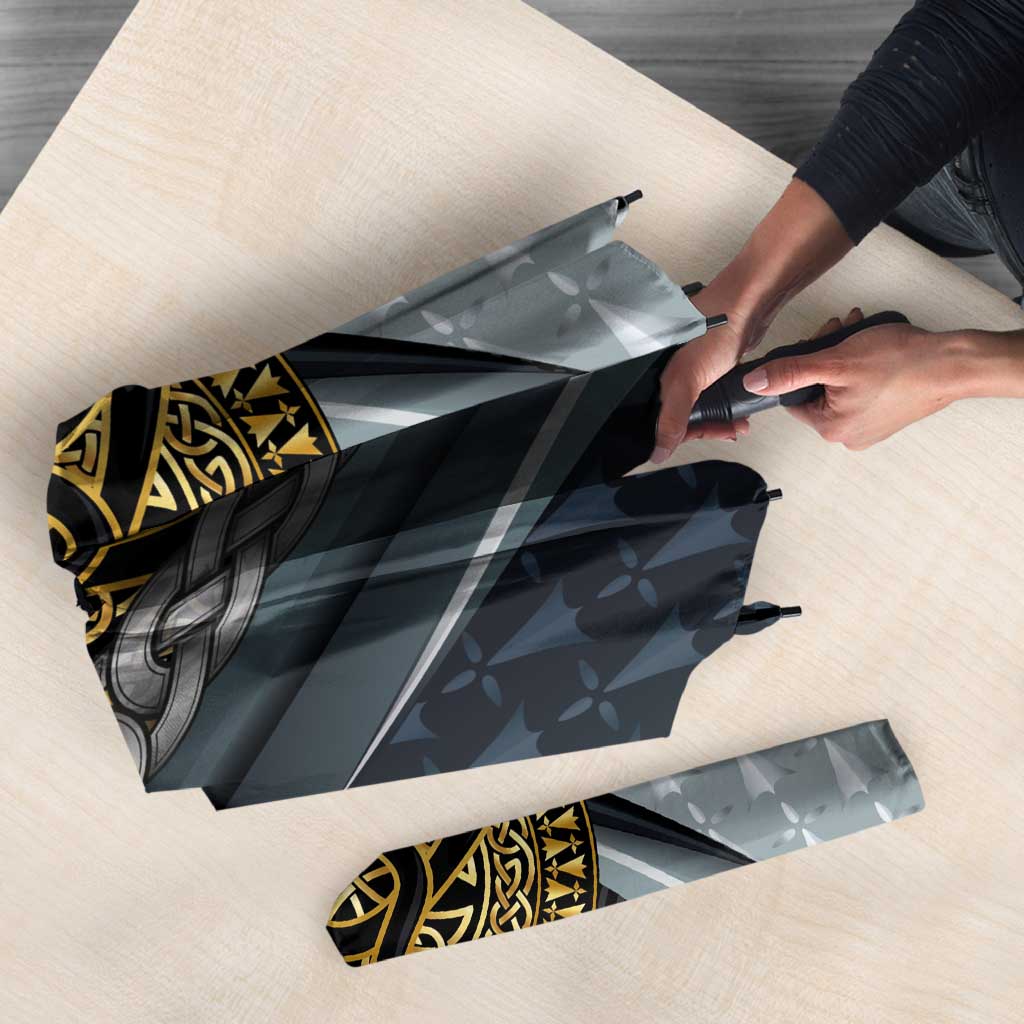 Brittany Triskele Celtic Umbrella Silver and Gold Sporty Style - Wonder Print Shop