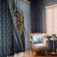 Brittany Triskele Celtic Window Curtain Silver and Gold Sporty Style - Wonder Print Shop