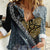 Brittany Triskele Celtic Women Casual Shirt Silver and Gold Sporty Style - Wonder Print Shop