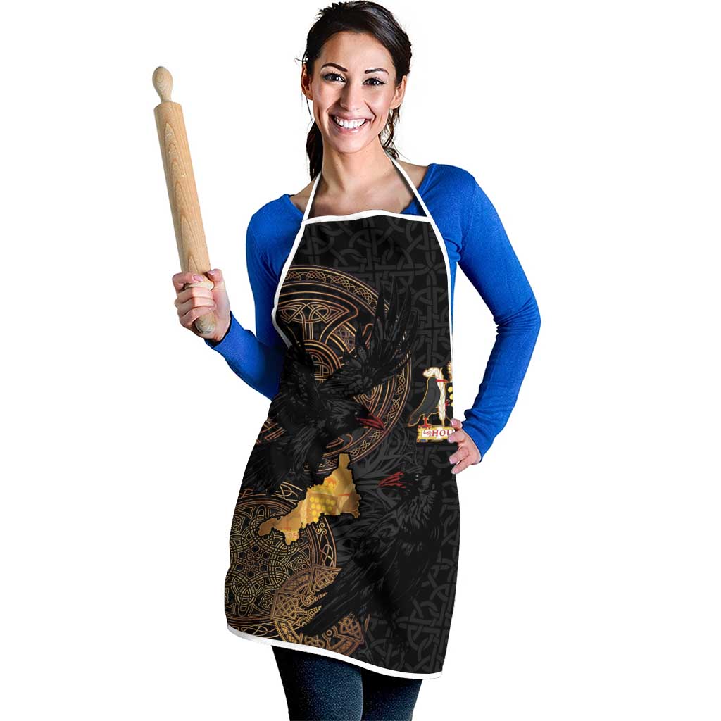 Cornwall Celtic-Chough and Knot Apron - Wonder Print Shop
