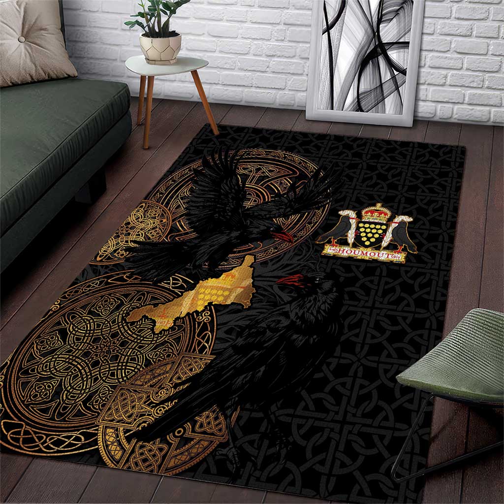 Cornwall Celtic-Chough and Knot Area Rug - Wonder Print Shop